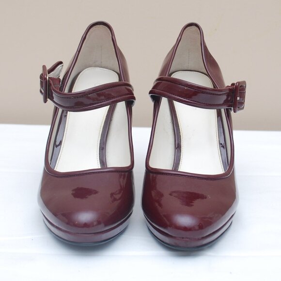 Calvin Klein Burgundy Mary Jane Heels - Picture 3 of 11
